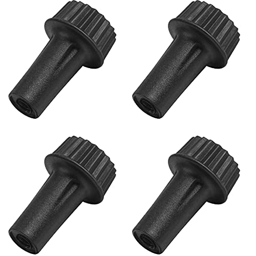 DiCUNO 4-Pack Black 20mm Light Lamp Switch Knobs Replacement for Floor & Table Lamps