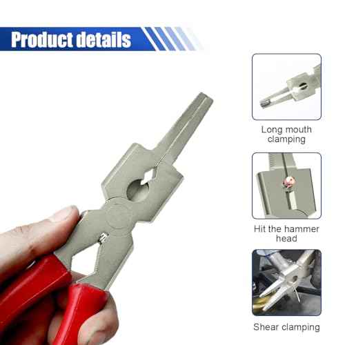 8" MIG Welding Pliers, High Carbon Steel Multi-Functional Welding Pliers, Anti-Rust Mig Welder Plier Clip Tool, Professional Welding Soldering Tool for Wire Cutting, Spatter Scraping