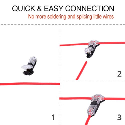 Brightfour 12-Pack Low Voltage Solderless Wire Splice Connectors for Automotive & LED Lighting