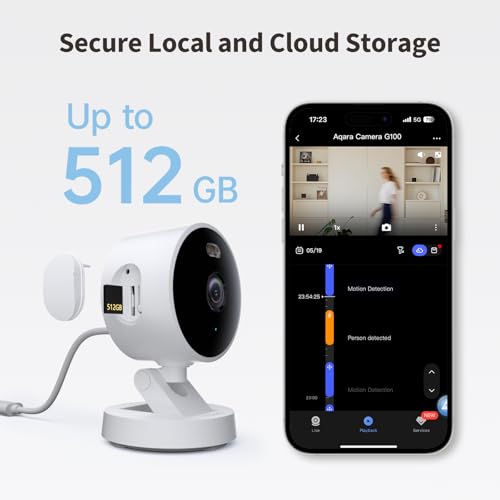 Aqara 2K Indoor/Outdoor Security Camera G100 - White 1-Pack with HomeKit