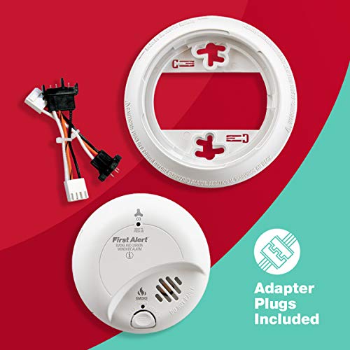 First Alert Hardwired Smoke & Carbon Monoxide Alarm with Adapter Plugs, 10-Year Battery Backup - Model SC9120B