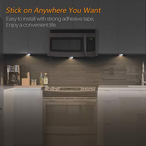 Star-Patterned 2.8” LED Puck Lights Warm White 5 Pack Under Cabinet Battery Operated
