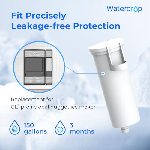 Waterdrop C33 Ice Maker Filter 3-Pack for GE Opal Nugget (White, 3-Pack)