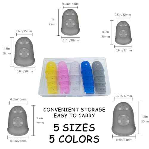 Guitar Fingertip Protectors, 25-Pack Silicone Finger Covers for Guitar/Ukulele/Banjo/Mandolin ? Breathable, Flexible, Non-Slip Practice Sleeves, Mixed Colors with Storage Case, Reusable