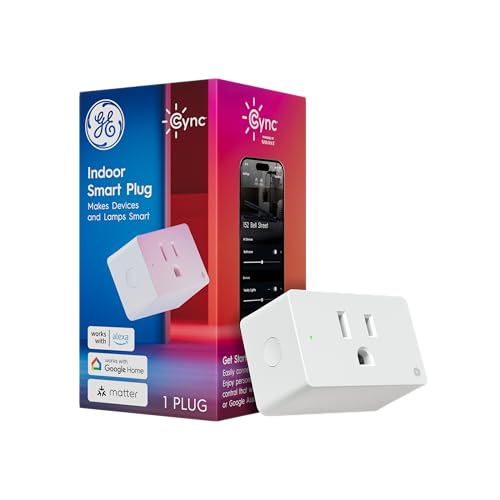 Cync Smart Indoor WiFi Outlet Plug - 1 Pack, Voice & App Controlled, Matter Compatible