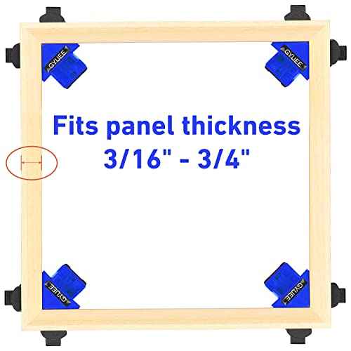 90 Degree Angle Clamps, Woodworking Corner Clip, Right Angle Clip Fixer, Set of 4 Clamp Tool with Adjustable Hand Tools (Blue4)