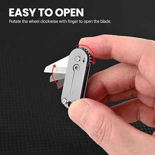 EDC Small Pocket Knife for Men, Cool Mini Folding Knife Box Cutter with Unique Design, Little Tiny Knife for Every Day Carry, Small Gift for Women Men