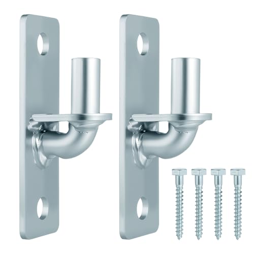 2 Pack Heavy Duty Wall Mount Gate Hinges with 5/8" Pin and Screws - Rust-Resistant Steel