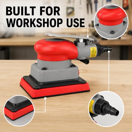 Vizni 75x100mm Pneumatic Square Air Sander for Wood & Metal