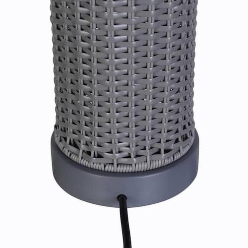 Ceybo 27.5 in. Gray Outdoor/Indoor Table Lamp – Weatherproof Boho Lighting for Patios, Porches, or Living Spaces