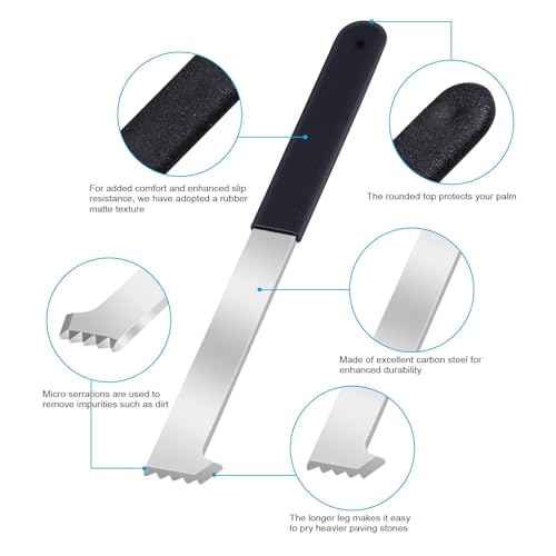 2PCS Paver Puller Extractor, 9 inch Carbon Steel Paver Removal Tool for Garden Lawn Yard Patio Brick Block Interlocking Stone Replacement