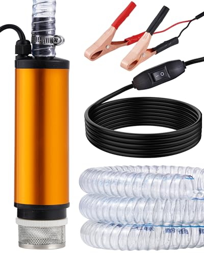 12V 80W Submersible Water Transfer Pump - High Flow Diesel & Water Pump