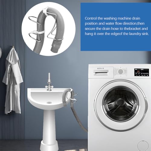 Yeasing 2in x 2.54in 304 Stainless Steel Washing Machine Drain Hose Holder