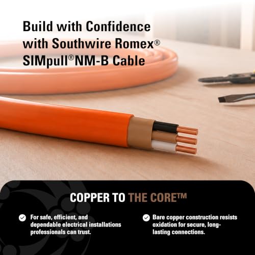 Southwire Romex Simpull 10/2 W/G NM-B Indoor Electrical Cable 50ft