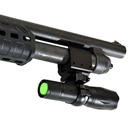 Trinity Tactical Flashlight with Mount Compatible with Mossberg Maverick 88 Pump 12 Gauge Single Rail Adapter Hunting Accessories.
