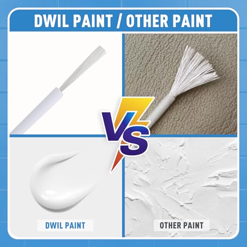 DWIL White Tub and Tile Touch Up Paint Kit - 1.5 Fl Oz for Porcelain, Bathtub, Sink, Toilet Repairs
