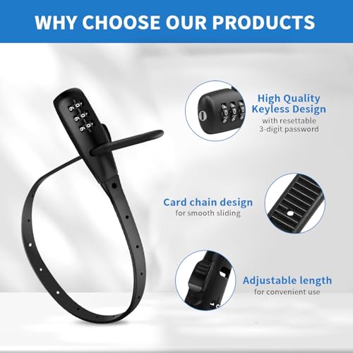 Adjustable Babyproof Lock, Easy Install on Cabinets, French Fridges, French Door, Baby Carriages, Kids Bikes, Helmet, Gates, Suit for Child & Adults, Versatile Safety Solution (3 Pack BlACK)