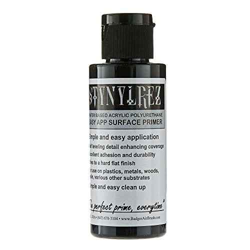Badger Air-Brush SNR-203 Stynylrez Water Based Acrylic Polyurethane Surface Primer, 2-Ounce, Black