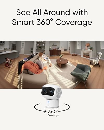 eufy Security 4K Indoor Camera S350 1-Pack No Subscription Dual Zoom