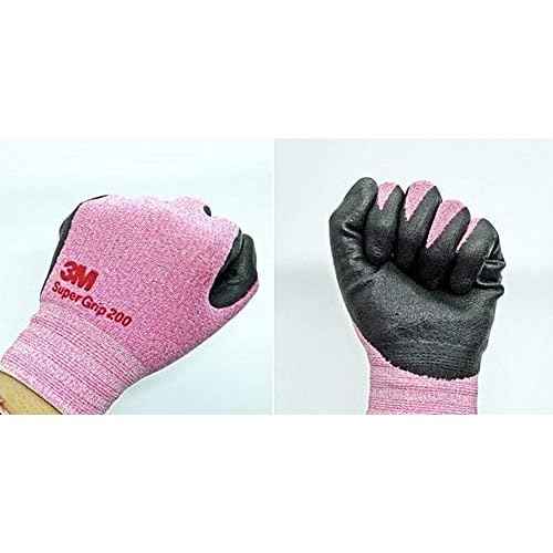 3M Nitrile Foam Coated Work Gloves for Woman - Safety Nylon Gloves - Breathable Thin Grip Machine Washable 10 Pairs (Small)
