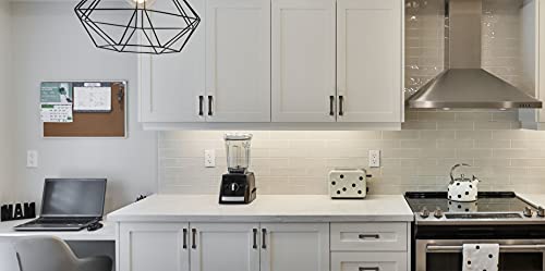 Amerdeco 10 Pack 5 Inch Matte Black Cabinet Pulls - 128mm Hole Centers, Kitchen & Drawer Handles