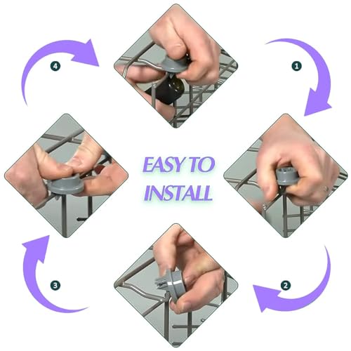 Sunniswi 8-Pack DD66-00023A Lower Dish Rack Wheel Set for Samsung Replace Part DD61-00222A