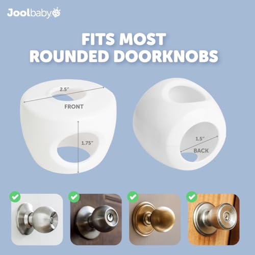 Jool Baby Door Knob Child Safety Covers (4 Pack) Prevent Kids from Opening Doors ? Easy to Install