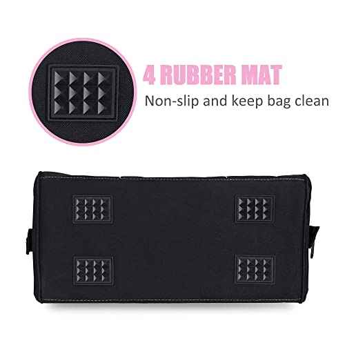 FASTPRO 14-Inch Pink Tool Bag for Women, Zip-top Wide Mouth Open Tool Organizer, with Adjustable Shoulder Strap