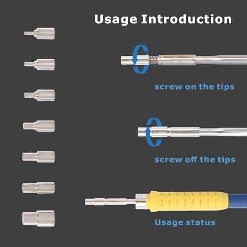 Heat Set Insert Tool,Soldering Iron Tips Come with Thread inserts M2 M2.5 M3 M4 M5 M6 M8,Compatibe with C245 Soldering iron,3D Printing Tools