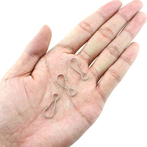 25mm Silver Stainless Steel Spring Hooks 100PCS Lightweight Lanyard Clips
