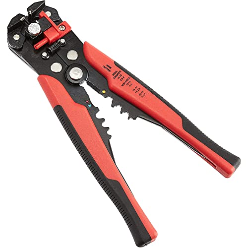 Self-Adjusting Wire Stripper and Crimping Tool for 10-24 AWG Cables