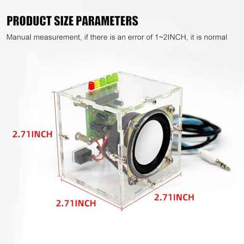 Transparent DIY Stereo Speaker Kit with LED Light Electronic Audio Amplifier ? a cool mini speaker suitable for home, school, and workshop soldering practice kits