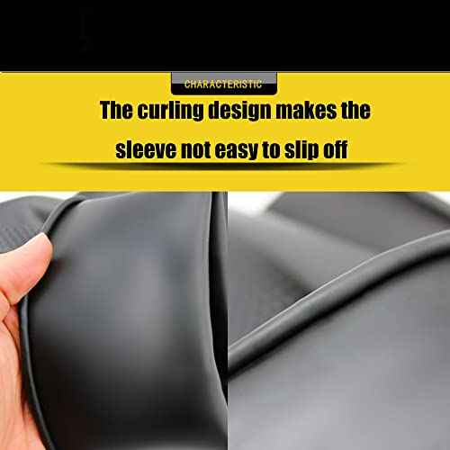 Chemical Resistant Rubber Gloves£¬M-L Size Waterproof Industrial Work Glove, Black Color Size