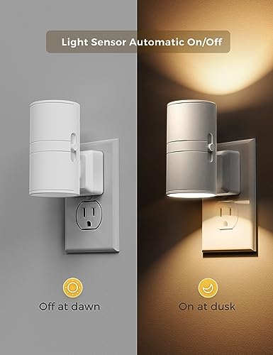 L LOHAS LED Night Light Plug in Soft White Dimmable Nightlight - Model 2