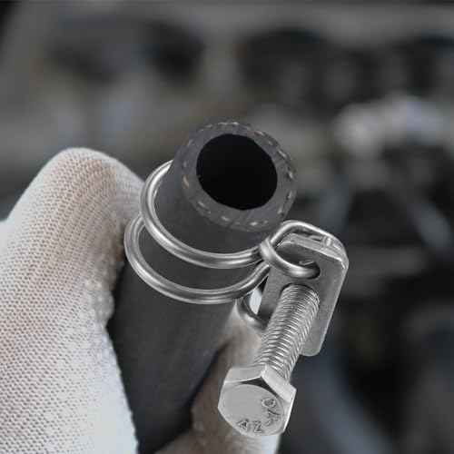 uxcell 6Pcs Double Wire Hose Clamp, 38-42mm Adjustable Stainless Steel Wire Hose Clips with M6 Bolt for Dust Collection Hose, Pump Hose Pipe