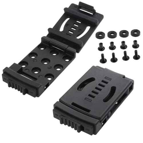 2 Pack Knife Belt Clip Sheath Lock Grip Clamp with Mount Screws Locking System Bracket Attachemnt Holder for Kydex Knives Sheaths Blades Holster Mag Pouches Tactical EDC Tool Camping