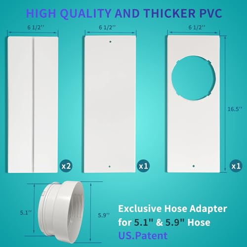 Portable AC Window Vent Kit - Complete Air Conditioner Kit,
