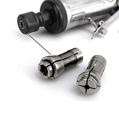 Luo ke 2 Pcs 1/8 Inch and 1/4 Inch Industries Die Grinder Collet Carbon Steel Chuck Machine Clamping Collet For 3.175mm And 6.35mm Dia Arbors/Shanks