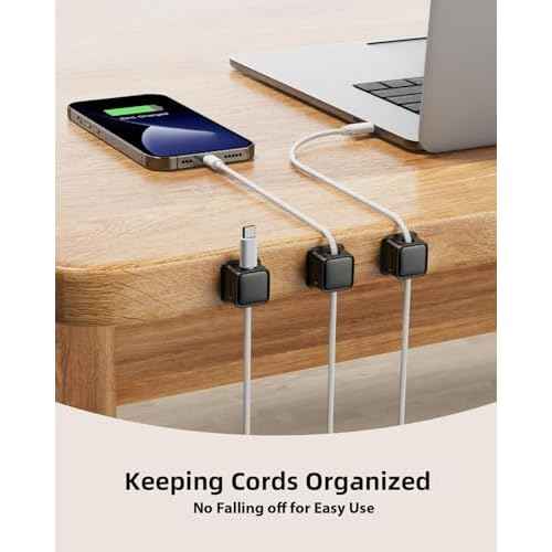 8 Pack Cord Organizer Holder,Costop Strong Adhesive Desk Cable Management Magnetic Easy Open,Organize Phone Charging Cords Wire Holder Organizer Neatly for Home,Office,Car,Desk,Nightstand