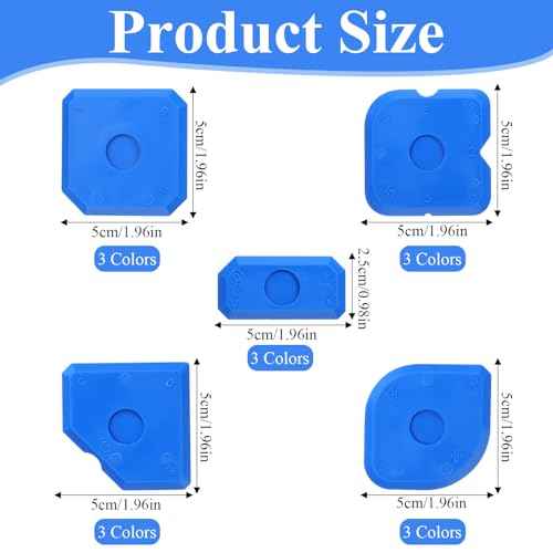 Caulking Kit 15 PCS Silicone Sealant Finishing Tools Multi-Edge Sealant Applicator Smoother Portable Sealants Grout Scraper Sealants Grout Finishing Sealing Caulking Tool for Bathroom Floor Window