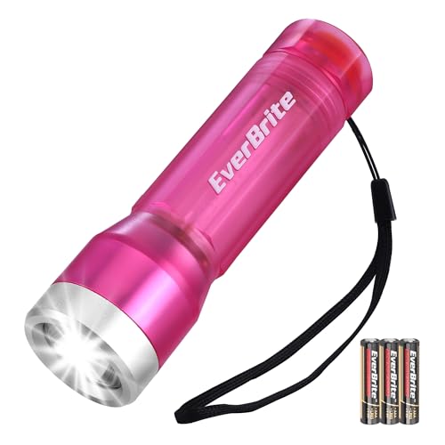 EverBrite Pink Small Flashlight - 3 Modes, Batteries Included, Compact & Waterproof