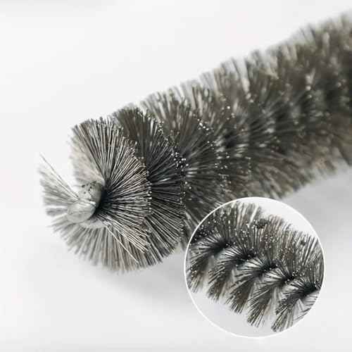 6PCS Stainless Steel Bore Brush Set with 1/4" Hex Shank Twisted Drill Wire Bore Brush Set,Bristles Wire Brush for Power Drill, Different Sizes (8, 10, 12, 15, 17, 19mm) for Rust and Tube Cleaning