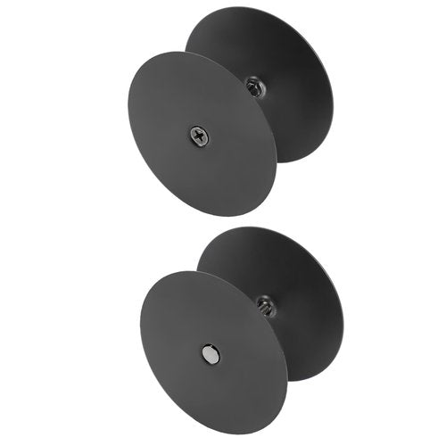 NAUBEA 1 Pack Door Knob Hole Cover Plate Matte Black Deadbolt Cover Plate 2 5/8" Diameter Round Door Hole Filler Plate, 1" and 1.5" Screws, Repair Locks and Doors Hole for Home Security