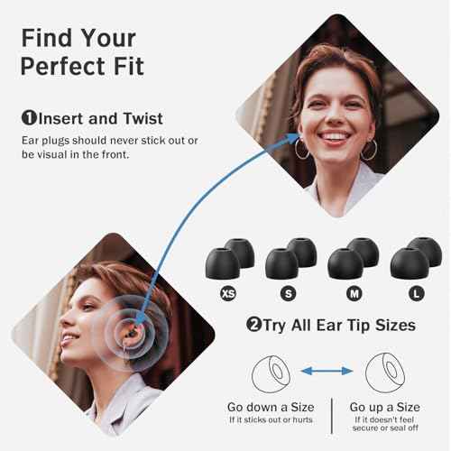 FEYCH Ear Plugs for Sleeping Noise Reduction Silicon Earplugs with Storage Case 28dB Noise Cancelling 6 Pieces