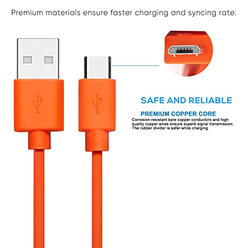 Fast Charging Replacement USB Cable for Ring Video Doorbell (2020+ Models) 3.3ft Orange
