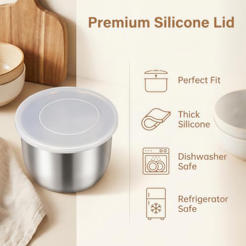 Zieaolk 9.8-Inch Silicone Lid for Instant Pot 5Qt & 6Qt (Duo, Lux, Ultra) – Reusable Inner Pot Cover, BPA-Free
