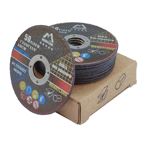 Merryland Cut Off Wheel 2 inch for Angle Grinder, Metal Cutting Wheel 2 X .045 X 2/5 Ultra Thin 10 Pack, Iron Stainless Steel Cutting Disc, Expert-Line E13151022-10