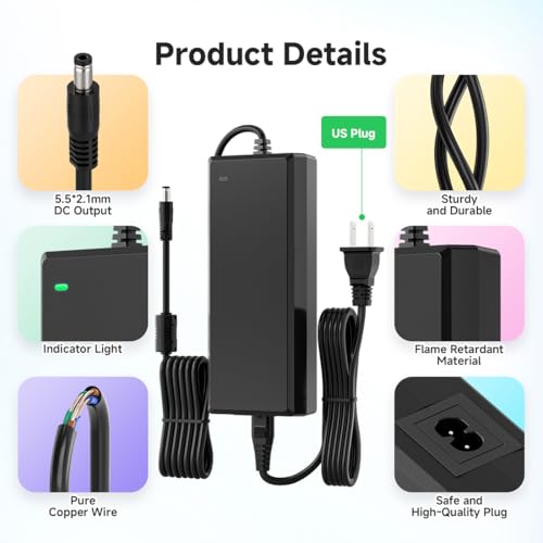 BTF-LIGHTING 24V 120W Power Supply Adapter 1 Pack ETL Listed