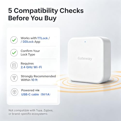 HeavenBird 2.4GHz WiFi Gateway for TTLock & DDLock Smart Door Locks