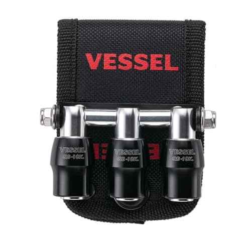 Vessel QB-10B3K Quick Catcher 3 Row Holder, Black